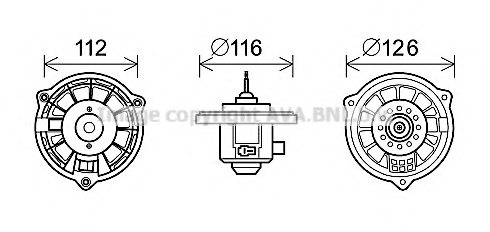 PRASCO HY8409 Electric Motor, interior blower